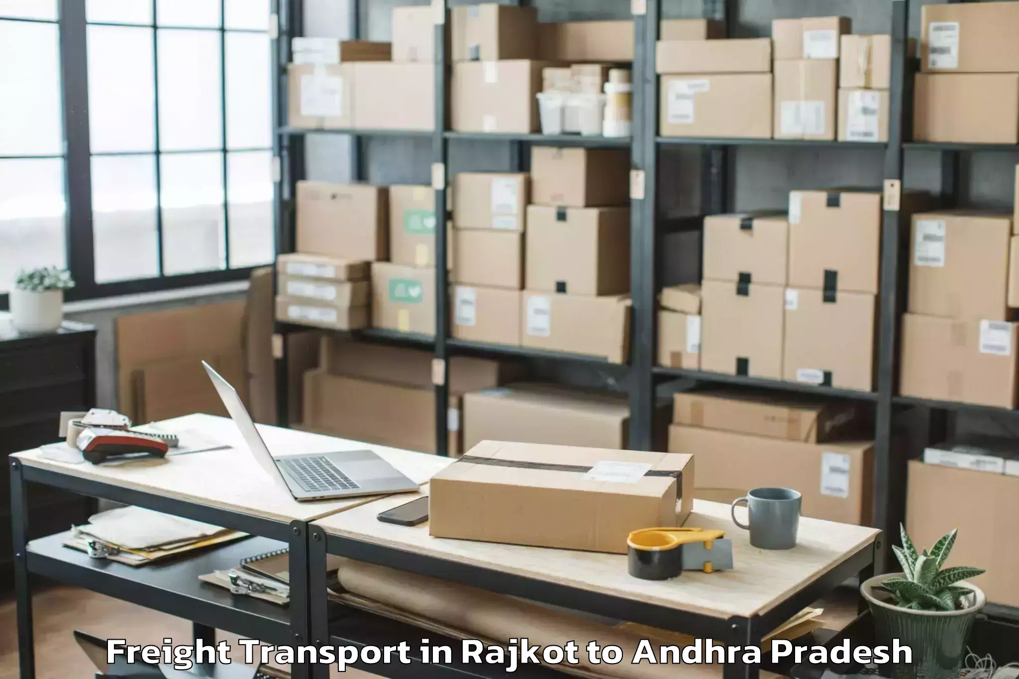 Reliable Rajkot to Peddapappur Freight Transport